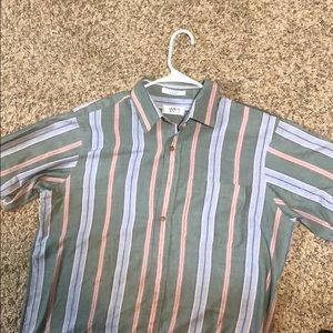 Striped Button up T-Shirt